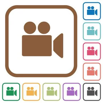 Video camera simple icons Stockillustratie