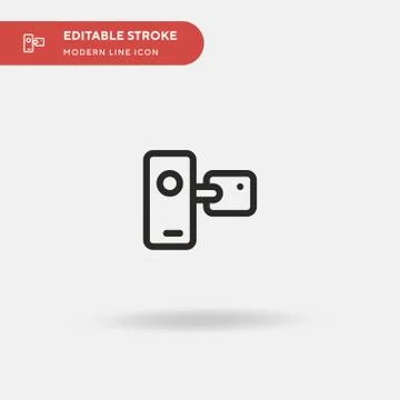 Video Camera Simple vector icon. Illustration symbol design template for web  Stock Illustration