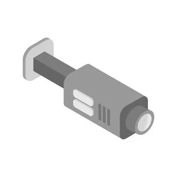 Video camera surveillance isometric illustrator on background Stock Illustration