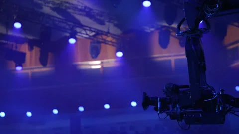 Video Camera On The Tap When Shooting A Television Show. Live Concert. 스톡 동영상 132925595