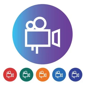Video Camera Thin Line Icon. Camcorder Stock Illustration