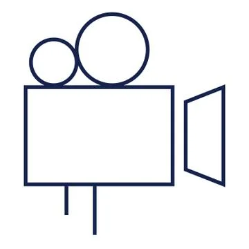 Video Camera Thin Line Icon. Camcorder Stock Illustration