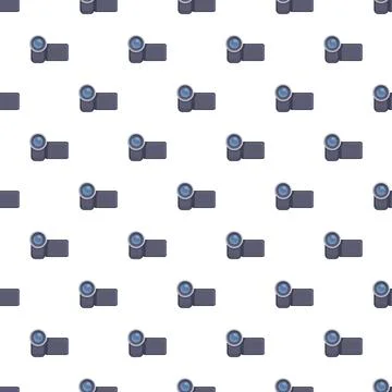 Video camera units creating seamless broadcast media pattern Stock Illustration