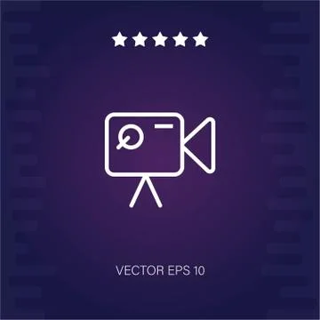 Video camera vector icon Stock Illustration
