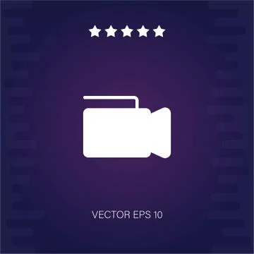 Video camera vector icon Stock Illustration