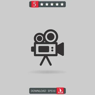 Video camera vector icon Stock-Illustration