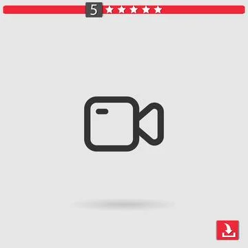 Video camera vector icon Stock Illustration