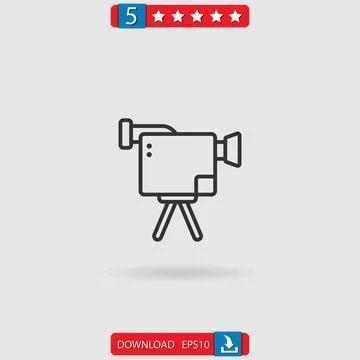 Video camera vector icon Stock Illustration