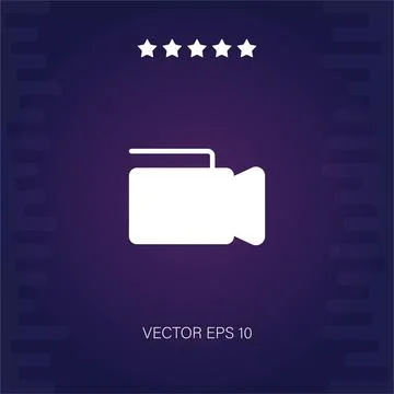 Video camera vector icon Stock Illustration