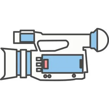 Video camera vector icon isolated Stock Illustration