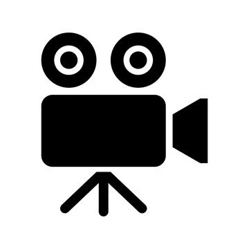 Video camera vector icon on white background Stock Illustration