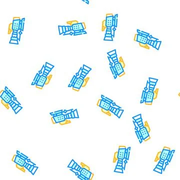 Video camera vector seamless pattern Illustrazione stock