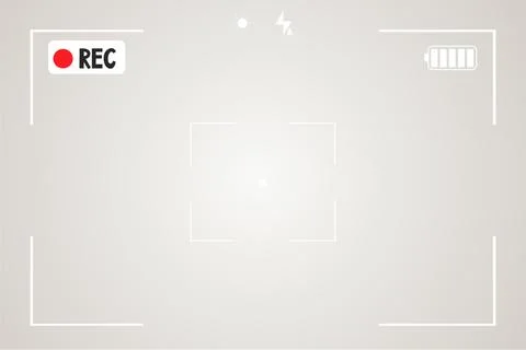 Video camera viewfinder overlay template, interface. Photo focus screen Stock Illustration