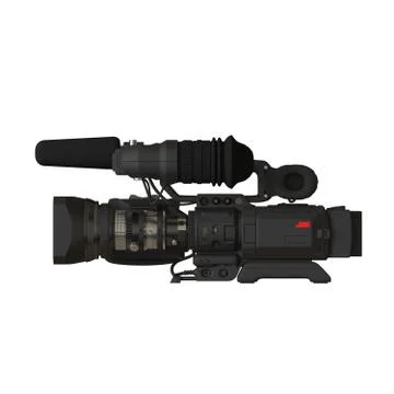A video camera on a white background. Isolate. Stock Illustration