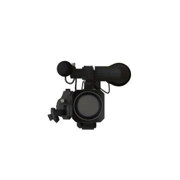 A video camera on a white background. Isolate. Foto stock