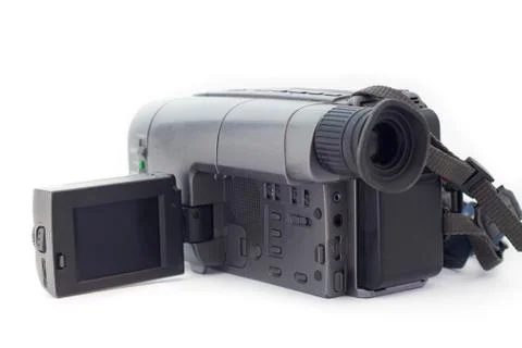 Video camera on white background . Foto stock