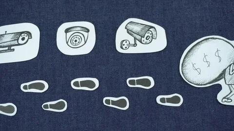 Video cameras see traces Stock Footage 104196206