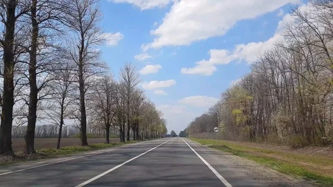 Video from Car Move Forward. Driving Car On An Road. Stock Footage 110708027
