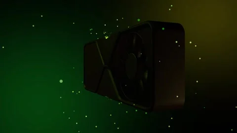 Video card. Abstract image. Scanning. Flyby of the camera. Video stock 249074747