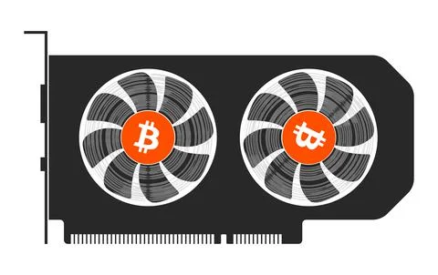 Video card for cryptocurrency mining 스톡 일러스트