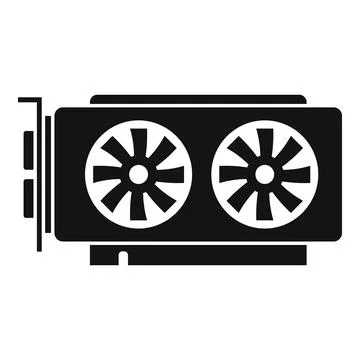 Video card hardware icon simple . Gpu fan Stock-Illustration