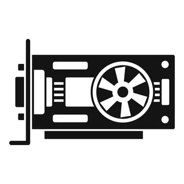 Video card icon simple vector. Graphic gpu Stock-Illustration