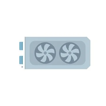 Video card memory icon flat vector. Computer graphic 库存插图