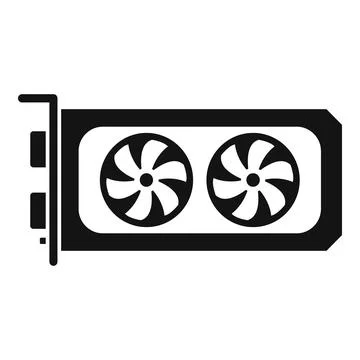 Video card memory icon simple vector. Computer graphic Stock Illustration