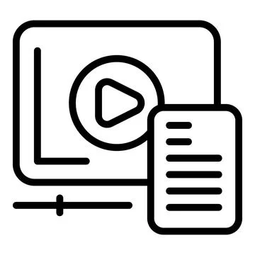 Video case icon outline vector. Study research Stockillustratie