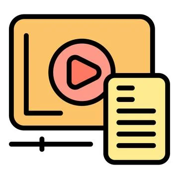 Video case icon vector flat Stockillustratie