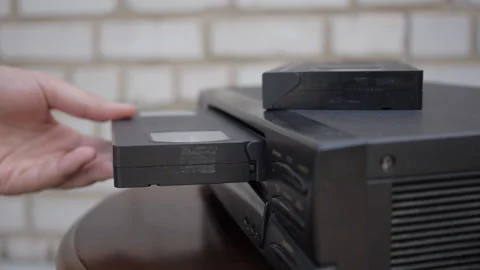 Video Cassette Is Loaded In VCR Stock Footage 328609641