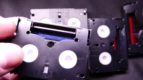 Video cassette mini dv camera. 4K UHD Stock Footage 72921041