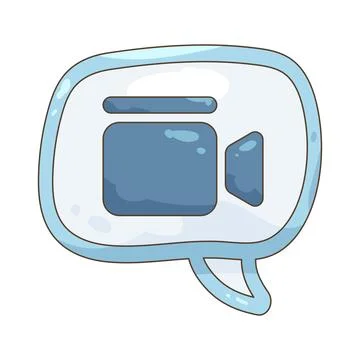 Video chat bubble Иллюстрация