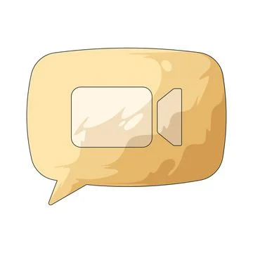 Video chat bubble illustration Stock Illustration