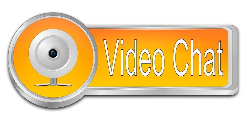 Video Chat Button - 3D illustration Stock Illustration