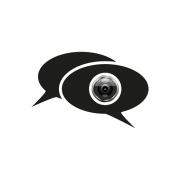 Video chat, communication with the camera, a video message. Stock Illustration