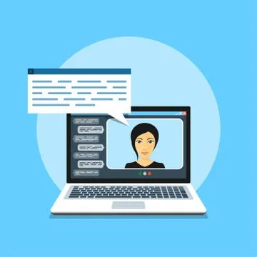 Video chat concept Stock Illustration