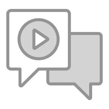 Video chat Icon. User interface Vector Illustration, As a Simple Vector Sig.. Illustrazione stock