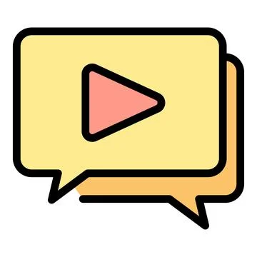 Video chat icon vector flat 库存插图