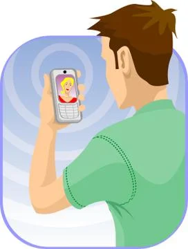 Video chat Illustrazione stock