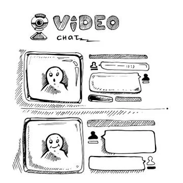 Video chat Stock Illustration