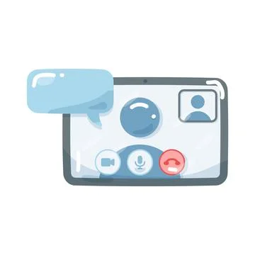 Video chat 库存插图