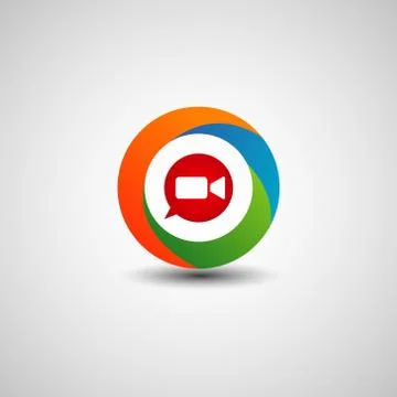 Video Chat Internet Technology Logo Sign Symbol Icon Stock Illustration