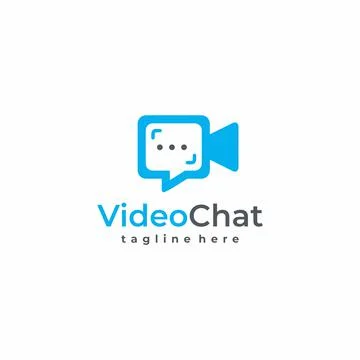 Video Chat logo design concept vector Stock Illustration