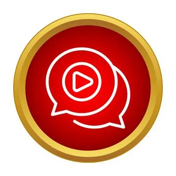 Video chat messaging communication bubble icon concept Stock Illustration