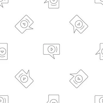 Video chat pattern seamless Illustrazione stock