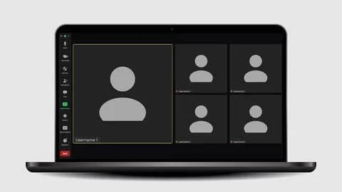 Video chat user interface. Application for social communication. Video Stock Illustration