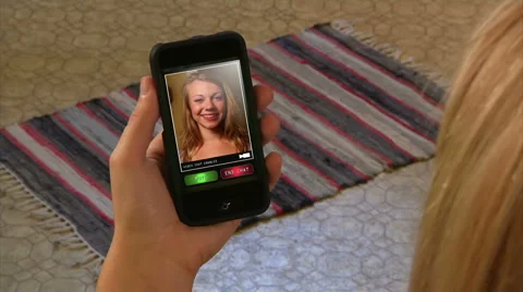 Video Chatting on Smartphone 1997 Stock Footage