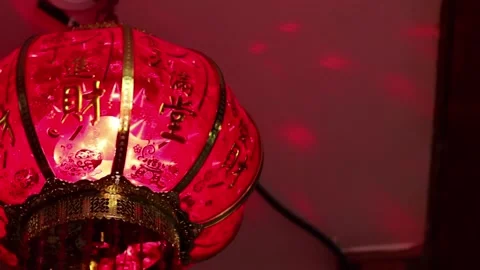 Video of Chinese lantern spinning with lights. Stock Footage 249232453