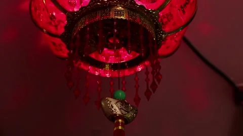 Video of Chinese lantern spinning with lights. Stock Footage 249232457